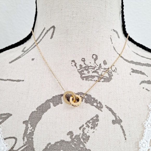 💖 2/$30 Gold tone Roman numerals boho Rhinestone pendant dainty necklace - Picture 11 of 14